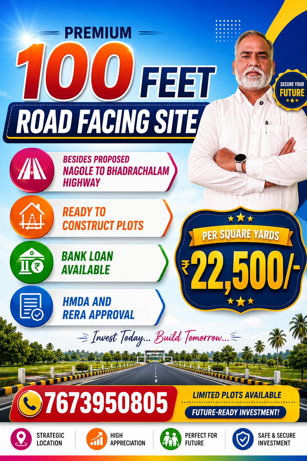 100 FEET ROAD FACING SITE@ EXIT 10 ORR