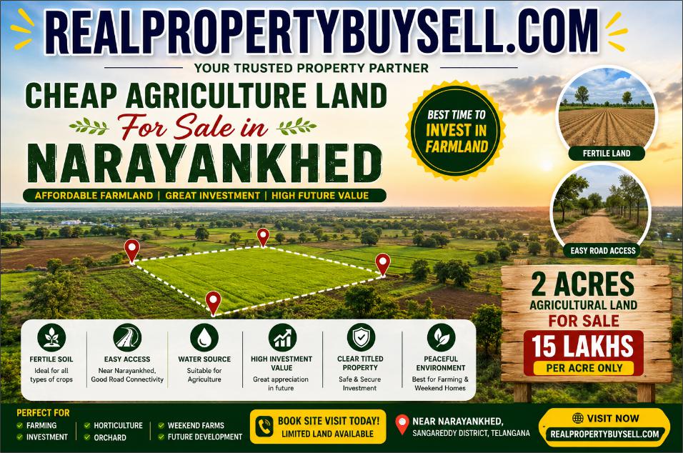 Cheap Agriculture Land for Sale in Narayankhed – Affordable Farmland Investment Near Hyderabad