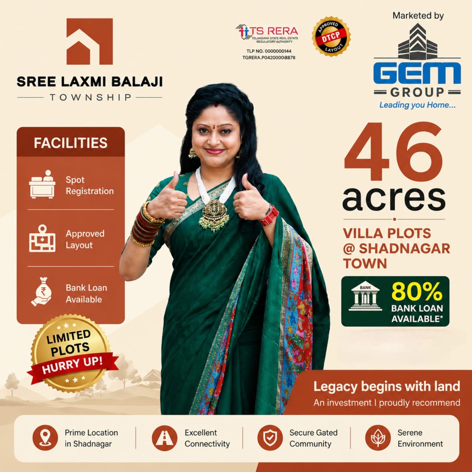 Primium Villa plots in shadnagar in Shadnagar